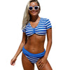Padded Stripe Tankini Set