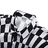 3D Contrast Checked Swirl Print Short Sleeve Shirt
