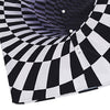 3D Contrast Checked Swirl Print Short Sleeve Shirt