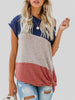 Contrast Knot Front T-shirt
