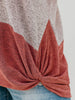 Contrast Knot Front T-shirt