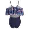Flamingo Lace Up Cami Swimsuit