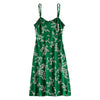 PASSOSIE Women Floral Print Backless Bowknot Strap Dress