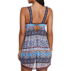 Tribal Print Cut Out Tankini Set