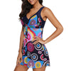 Printed Cinched Tankini and Boyshort