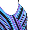 Striped Overlap Asymmetrical Swim Top