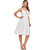 Smocked Tie Front Buttoned Dress