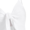 Smocked Tie Front Buttoned Dress