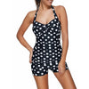 Polka Dot Halter Padded Swimsuit