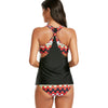 Printed Overlay Racerback Tankini Set