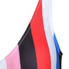 Rainbow Color Backless One-piece Swimwear