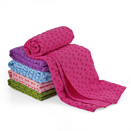 Yoga Mat Towel Blanket Non-slip Microfiber Surface with Silicone Dots