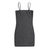 Spaghetti Strap Backless Sequined Bodycon Women Slip Mini Dress