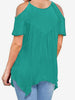 Hollow Out Cold Shoulder Tee