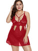 Plus Size Cut Out Lace Panel Babydoll Sexy Style