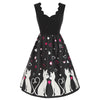 Valentine Cat Heart Sleeveless Dress