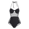 Halter Neck Mesh Panel Swimwear