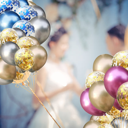 15pcs Mixed Confetti Latex Balloons Party Birthday Decoration