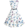Butterfly Print Vintage Swing Dress