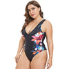 Floral Print Padded Plus Size Swimwear