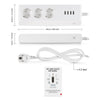 PAVLIT FBE2 Smart WiFi Power Strip with 3 AC EU Outlets 4 USB Ports 750 Deg.C Flame-resistant Material for Safe Use
