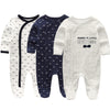 KIDDIEZOOM Baby Long Sleeve Romper 3pcs