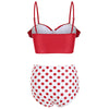Flounced Polka Dot Ruched Bikini Set