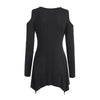 Knotted Cold Shoulder Mini Women Dress
