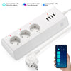 PAVLIT FBE2 Smart WiFi Power Strip with 3 AC EU Outlets 4 USB Ports 750 Deg.C Flame-resistant Material for Safe Use