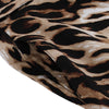Round Collar 3/4 Sleeve Leopard Print Zipper Belted A-line Women Vintage Dress