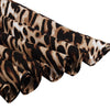 Round Collar 3/4 Sleeve Leopard Print Zipper Belted A-line Women Vintage Dress