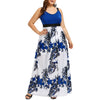 Plus Size Sleeveless Floral Print Maxi Dress