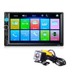 7010B 7 Inch Bluetooth V2.0 Car Audio Stereo Touch Screen MP5 Player Support AUX TF USB FM Radio with Camera