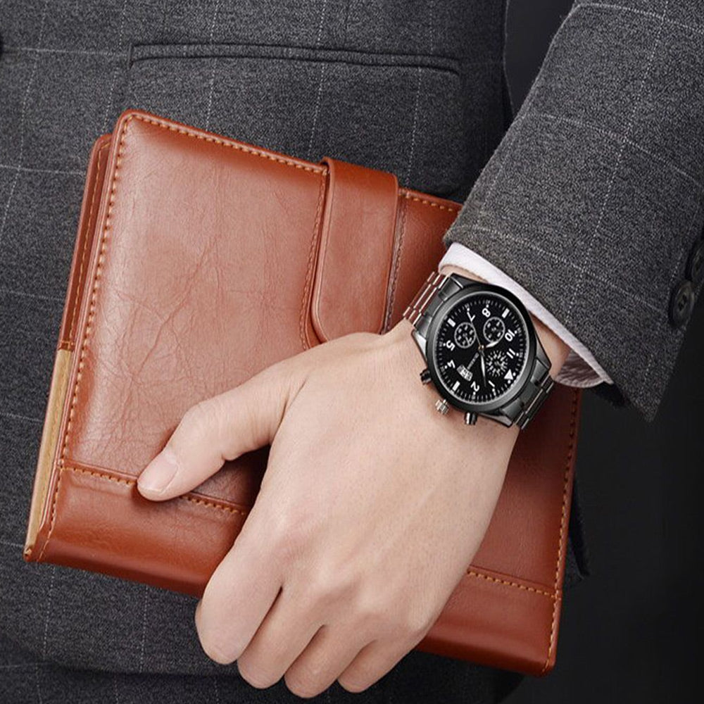 OUKESHI 3151717 Male Business Quartz Wristwatch for Men