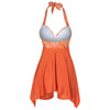 Daisy Printed Empire Waist Handkerchief Tankini