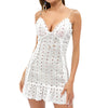 Sexy Openwork Floral Ruffled Hip Women Dress