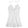 Sexy Openwork Floral Ruffled Hip Women Dress