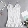 Sexy Openwork Floral Ruffled Hip Women Dress