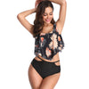 Floral Print Overlay Bikini Set