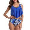 Floral Print Overlay Bikini Set