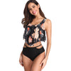 Floral Print Overlay Bikini Set