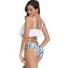 Floral Print Overlay Bikini Set