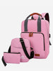 Nylon Solid Backpack Crossbody Bag Set