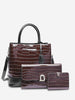 3Pcs Animal Print Striped Luxury Handbag Set
