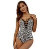 Sexy Leopard Sling Openwork Tied Jumpsuit