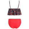 Cherry Print Cold Shoulder Women Bikini Set