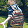 INSULAR 10079 Printed Mummy Bag Canvas Shoulder Multifunction Large Capacity Backpack