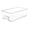 Refrigerator Storage Box Rectangle Fridge Bin Kitchen Cabinet Organization for Egg Fruit Meat
