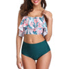Detachable Straps Floral Print Bikini Set