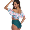 Detachable Straps Floral Print Bikini Set